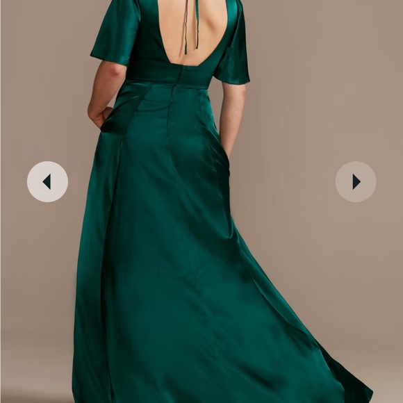 GALINA SIGNATURE a-line bridesmaids dress WINE COLOUR - Picture 2 of 4